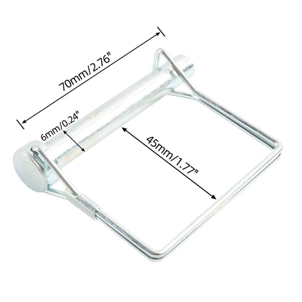 A8062 5Pcs Shaft Locking Lock Pin Square Safety Wire Coupler Retainer with Chain