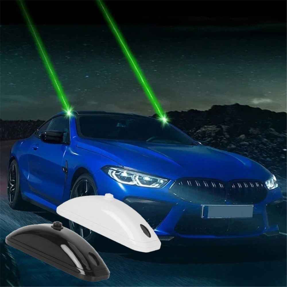 H901 1Pc Car Roof Warning Light Remote Control Vehicle Green Laser Lamp - Black