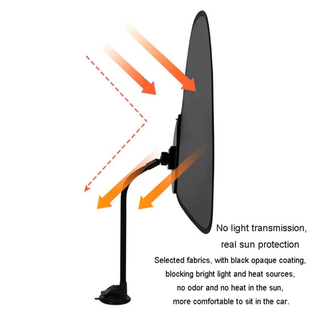 Car Window Sun Shade UV Protection Adjustable Auto Window Shade with Suction Cup - Yellow