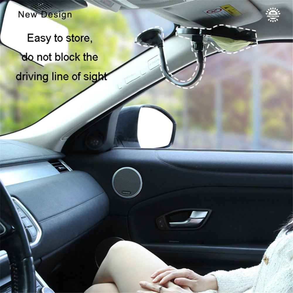 Car Window Sun Shade UV Protection Adjustable Auto Window Shade with Suction Cup - Sky Blue