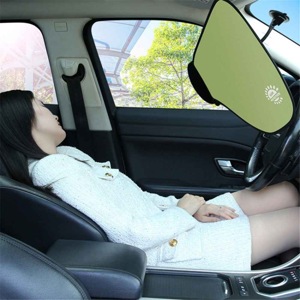 Car Window Sun Shade UV Protection Adjustable Auto Window Shade with Suction Cup - Black