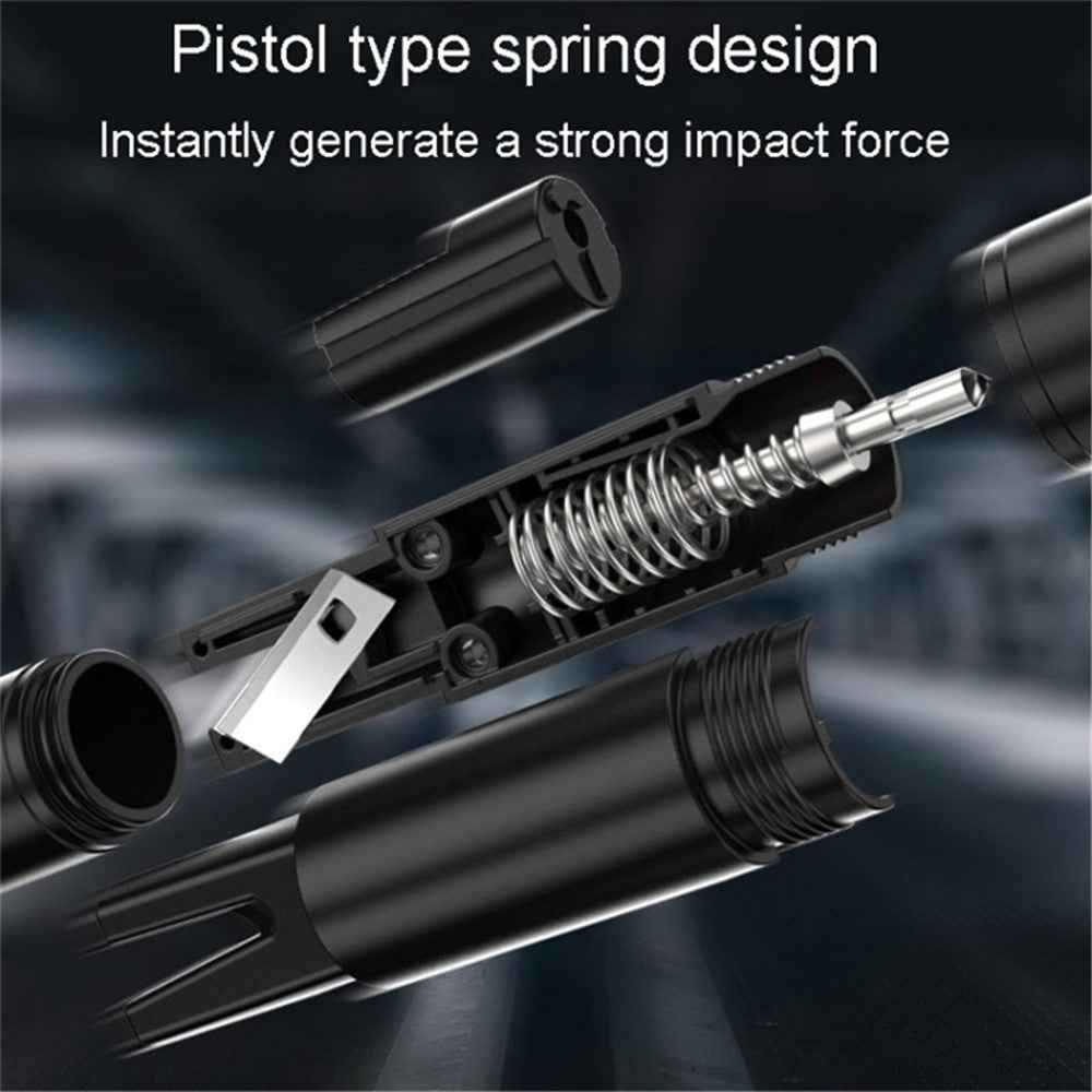 Car Window Breaker Safety Hammer Seat Belt Cutter Life-Saving Emergency Escape Tool - Black