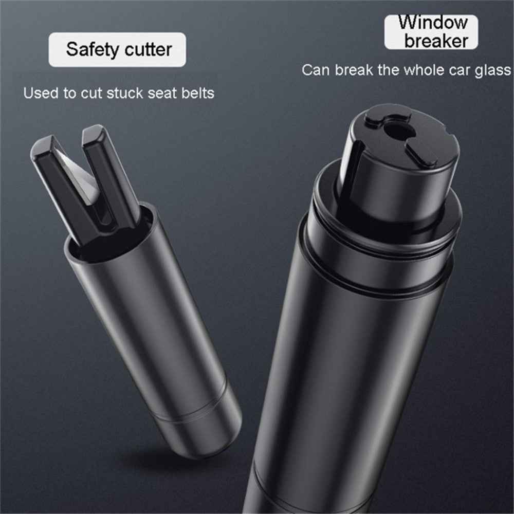 Car Window Breaker Safety Hammer Seat Belt Cutter Life-Saving Emergency Escape Tool - Silver