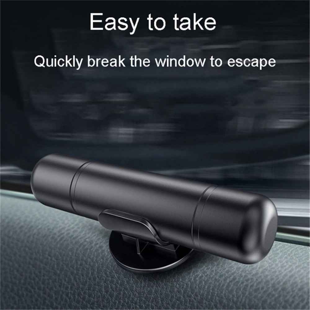 Car Window Breaker Safety Hammer Seat Belt Cutter Life-Saving Emergency Escape Tool - Silver