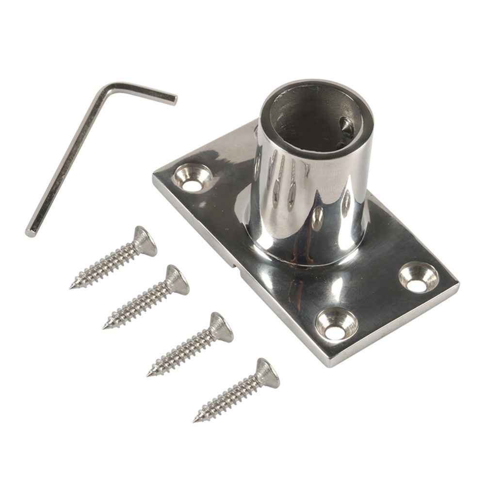 A8767 90-Degree Square Tube Base Stainless Steel 316 Hardware Accessories for Boats, Yachts