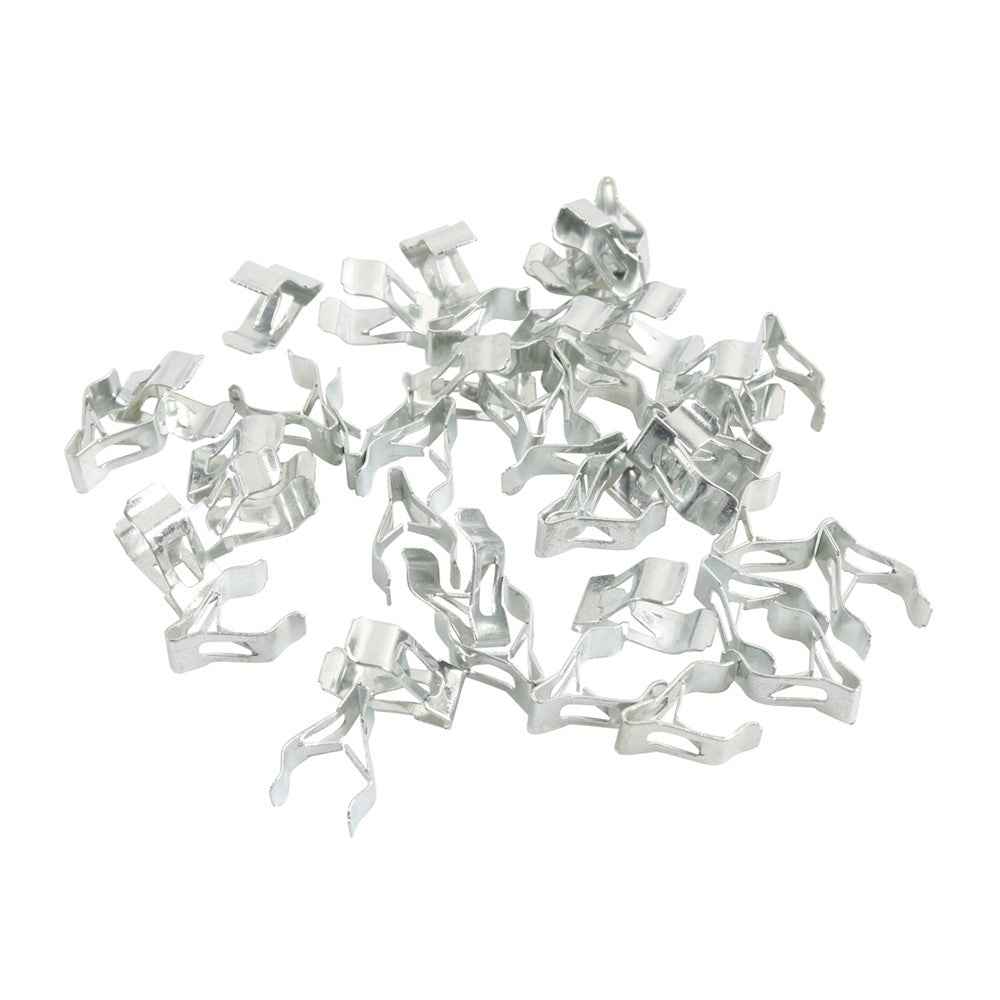 A8243 50Pcs 2# Car Interior Trim Clips Carbon Steel Moulding Fastener, with Plastic Box