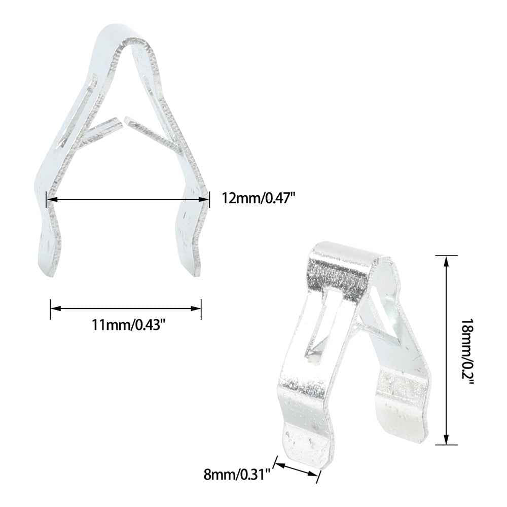 A8247 50Pcs 6# Carbon Steel Car Interior Trim Clips Moulding Fastener, with Plastic Box