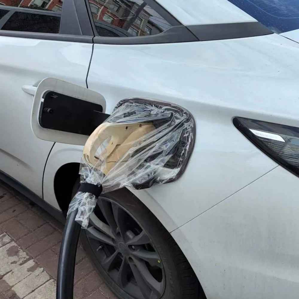 XNY-2021 Electric Car Charger Magnetic Rain Cover Charging Gun Waterproof Cover, Size L - Transparent