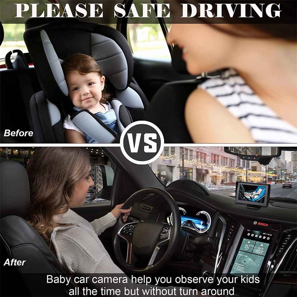 RH-B06 4.3 Inch Baby Safety Monitor Waterproof Night Vision Car Back Seat Camera