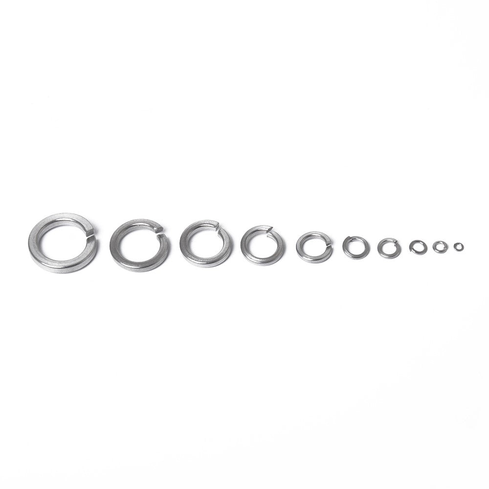 A1180 410Pcs M2-M10 Stainless Steel Assorted Spring Washers with Plastic Box