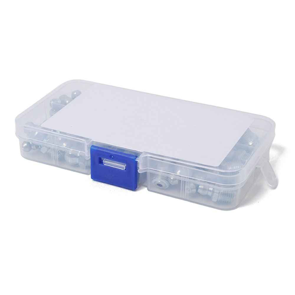 A0829 50Pcs Straight and Angled Hydraulic Grease Fitting Assortment Kit