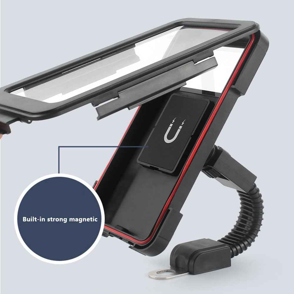 2209 Waterproof Motorcycle Touch Screen Phone Mount Magnetic Plastic Holder Bracket