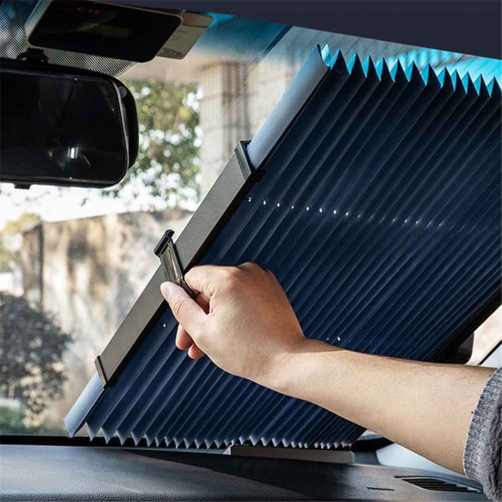 65x120cm Car Front Window Sunshade Car Privacy Shield with 6 Suction Cups