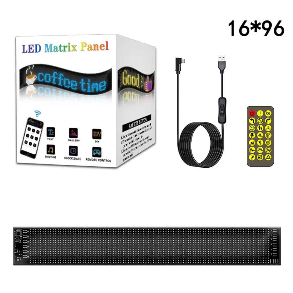RP1259S 120x595mm LED Matrix Panel Flexible Screen Display Bluetooth-compatible APP Control LED Car Sign