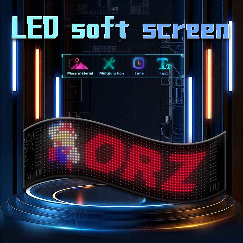 RP1259S 120x595mm LED Matrix Panel Flexible Screen Display Bluetooth-compatible APP Control LED Car Sign