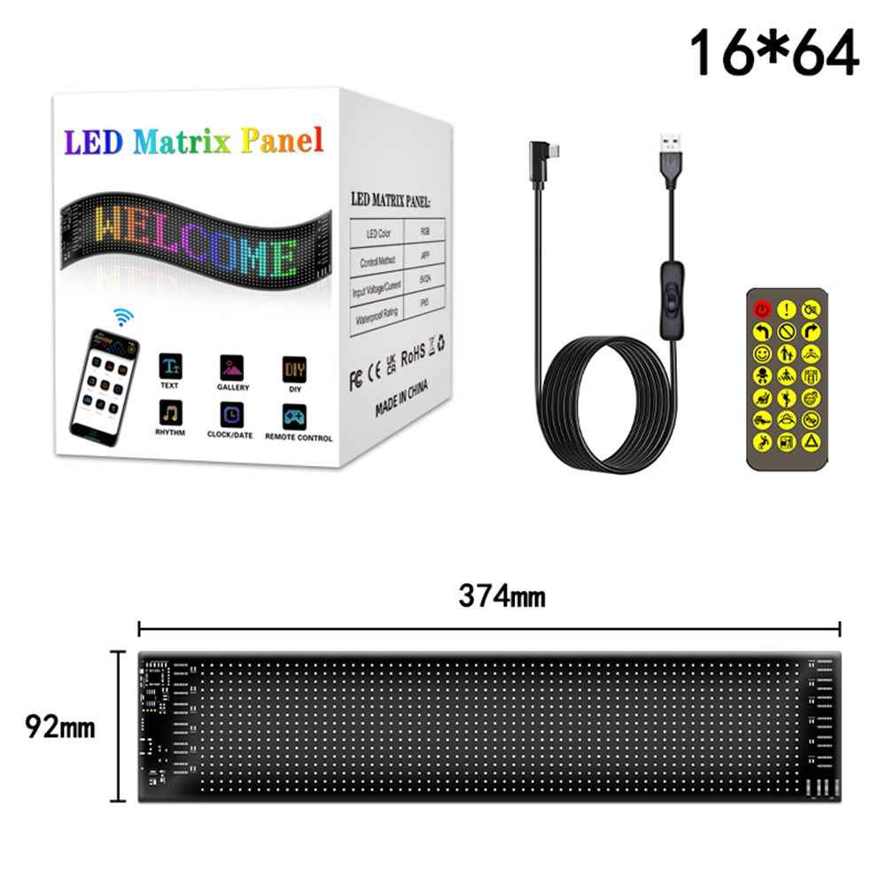 RP937 Car Rear Windshield Flexible LED Screen Display Message Scrolling Sign APP Control