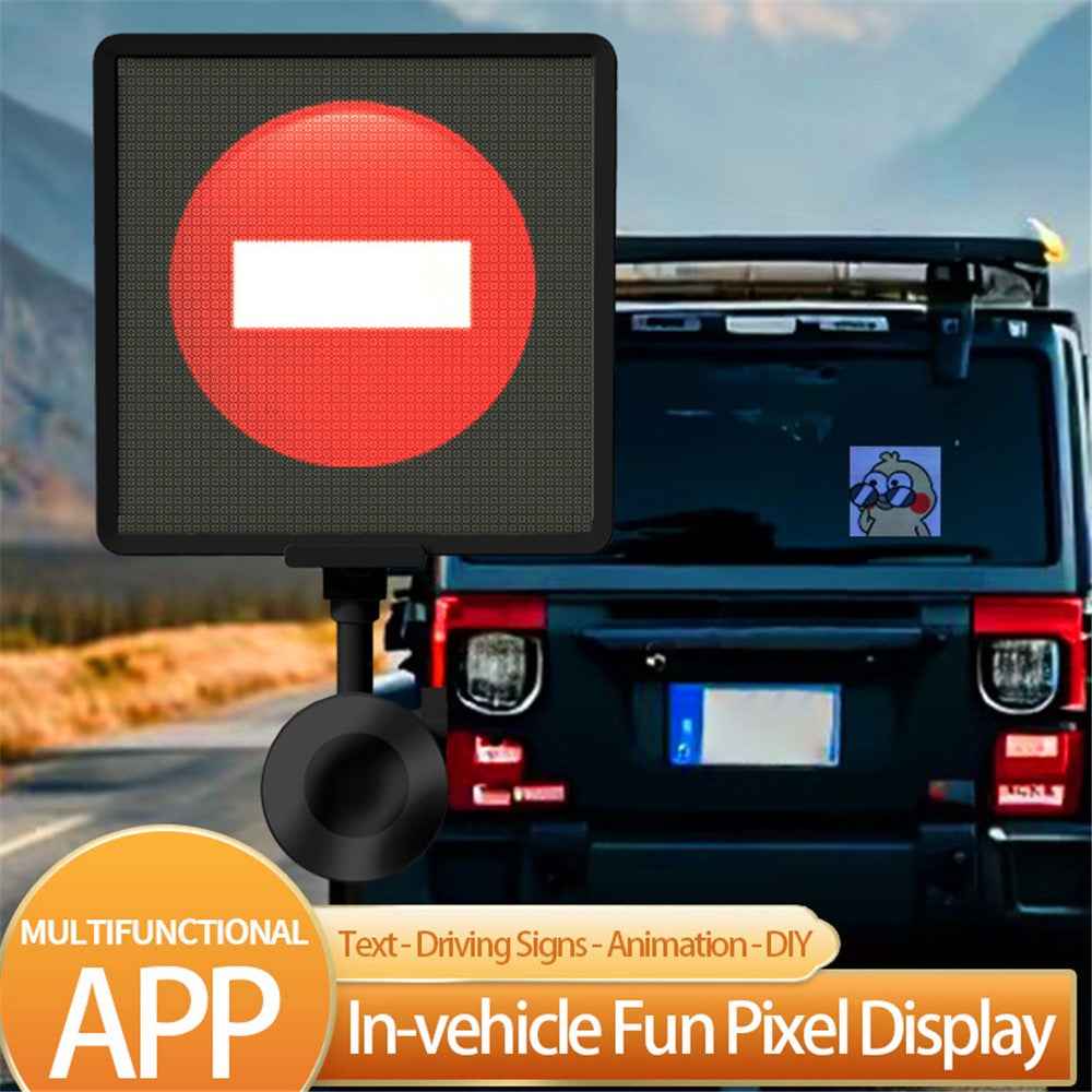 P64S Car Pixel Image Display Screen Bluetooth-compatible App Control Car Rear Window DIY Message Board