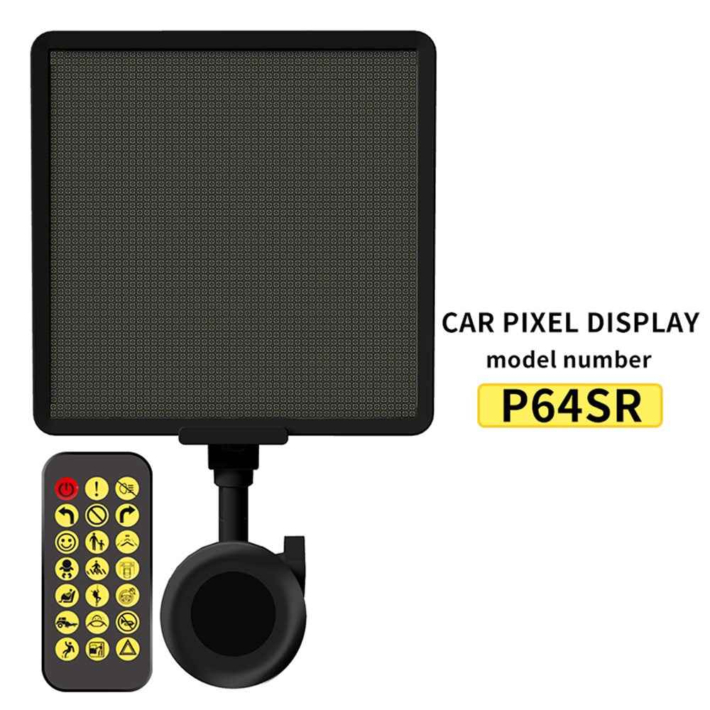 P64SR DIY Pixel LED Car Sign Display Screen Smartphone App Control Bright Sign Board