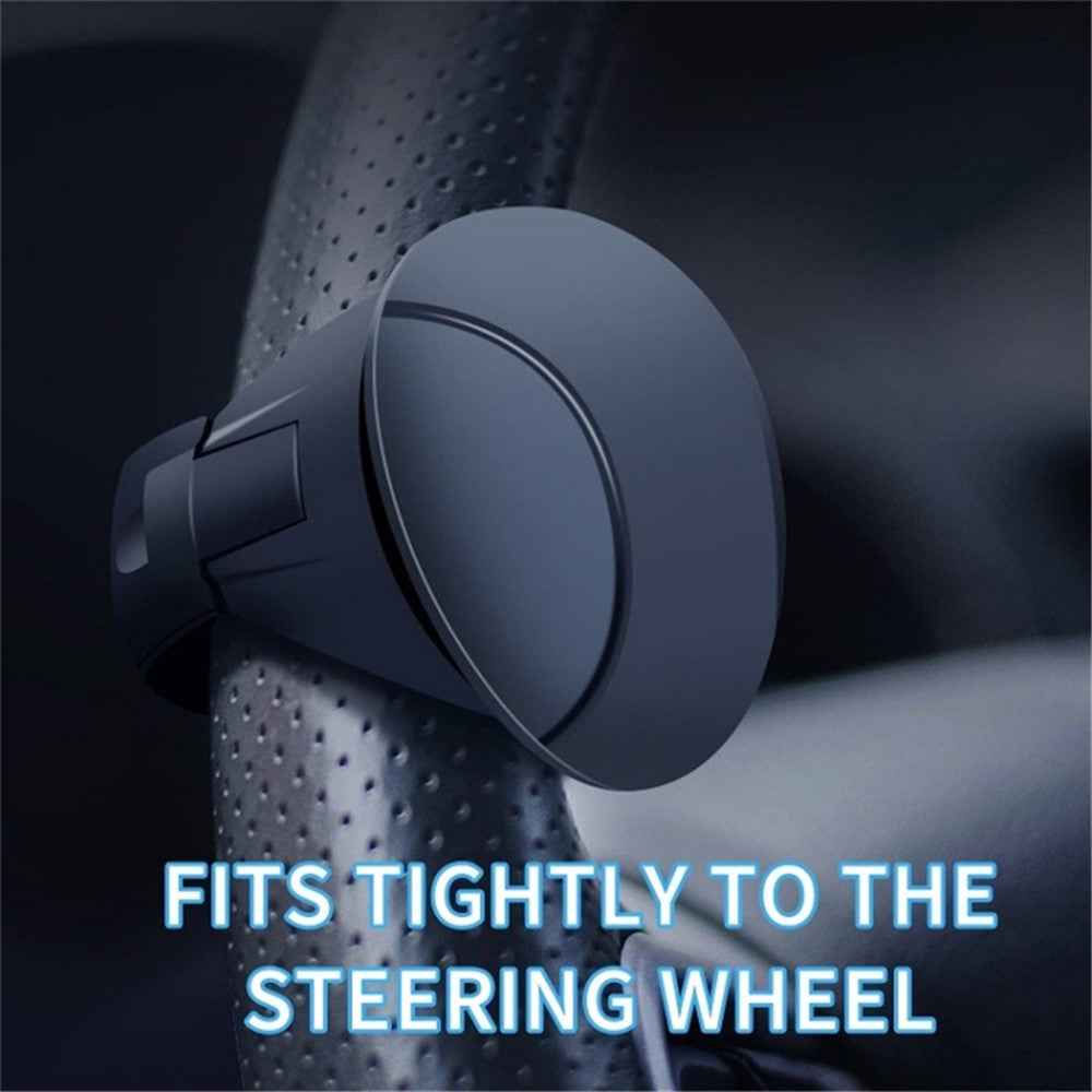 Car Steering Wheel Power Ball Silicone Auxiliary Driving Labor-Saving Tool - Black