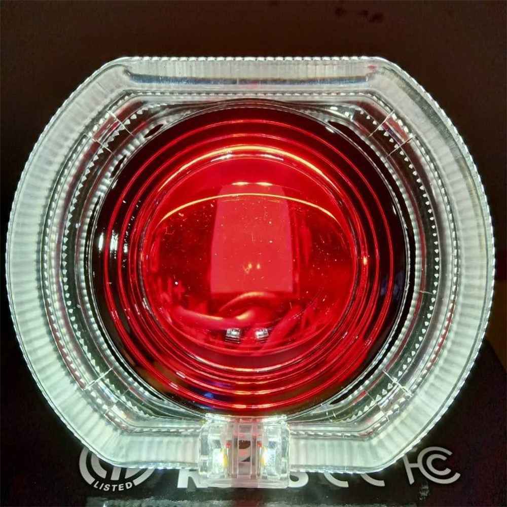 Car Motorcycle Bright LED Spotlight Motorbike Fog Lamp Front Light - White+Red
