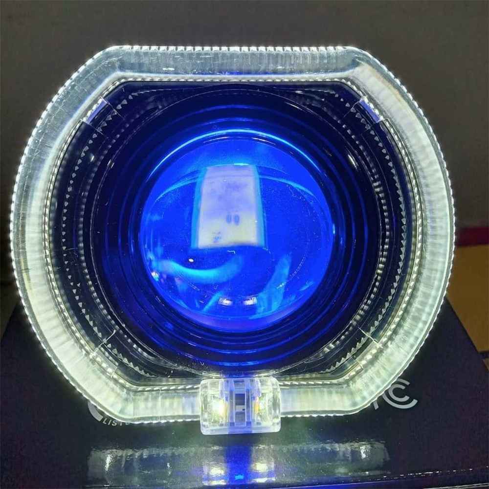 Car Motorcycle Bright LED Spotlight Motorbike Fog Lamp Front Light - White+Blue