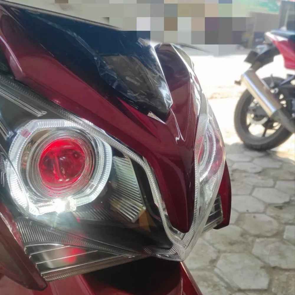 Car Motorcycle Bright LED Spotlight Motorbike Fog Lamp Front Light - White+Blue