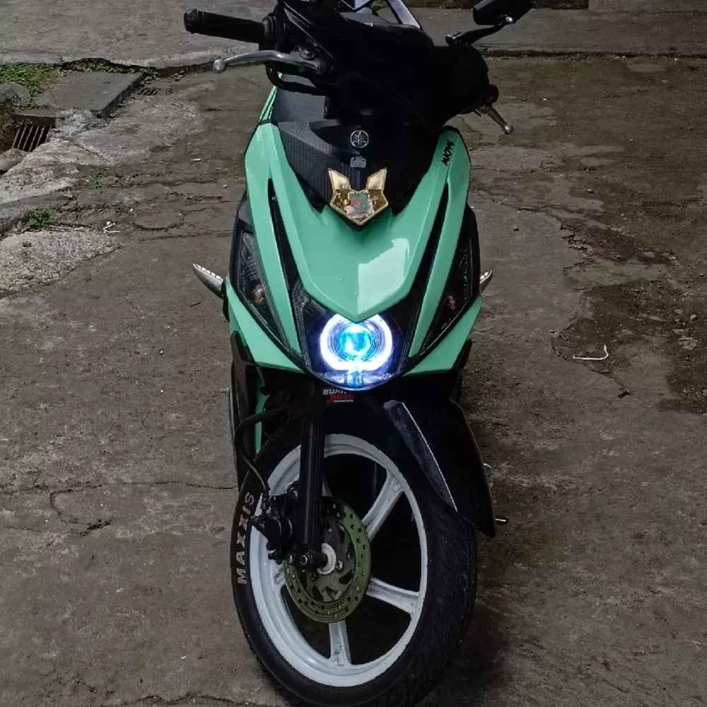Car Motorcycle Bright LED Spotlight Motorbike Fog Lamp Front Light - White+Blue