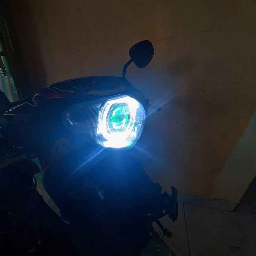 Car Motorcycle Bright LED Spotlight Motorbike Fog Lamp Front Light - White+Blue