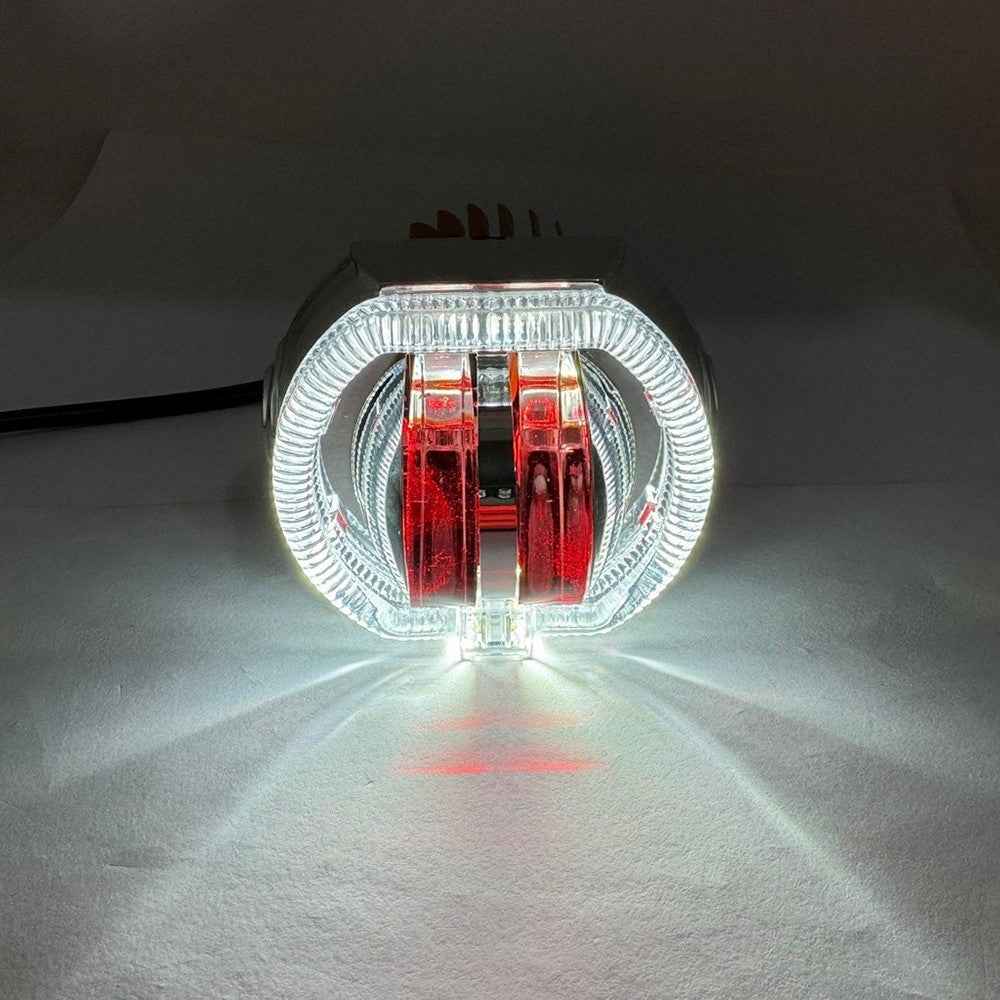 Motorcycle Modified LED Headlight Dual Aperture Motorbike Spotlight