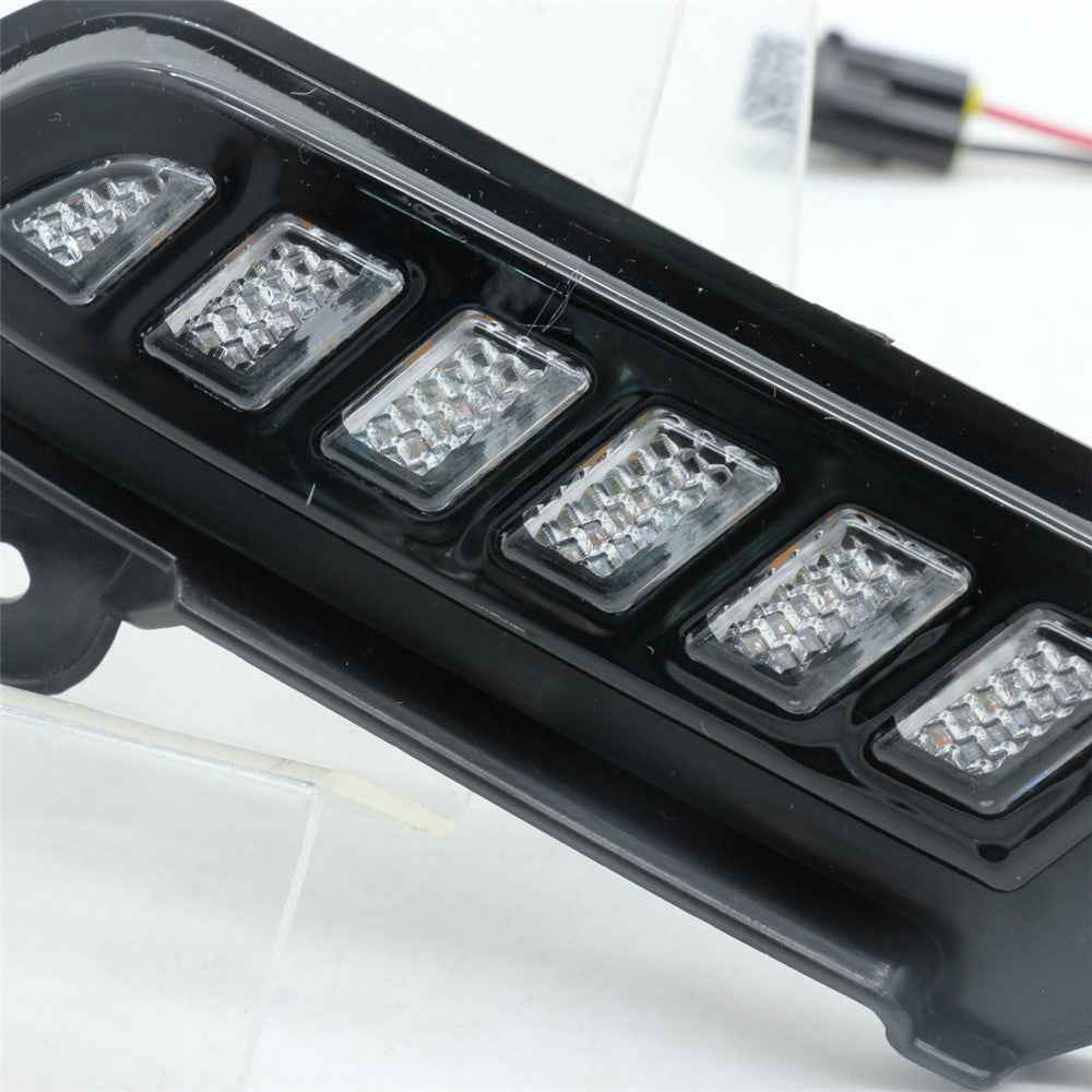 For Toyota Tacoma 2016-2020 1 Pair Car Daytime Running Light White+Yellow LED Turn Signal Lamp