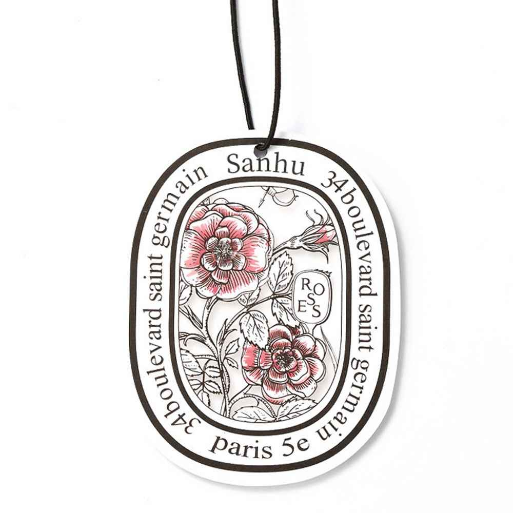 Car Scented Sheet Aroma Paper Vehicle Interior Long-lasting Air Freshener Hanging Decor - Roses