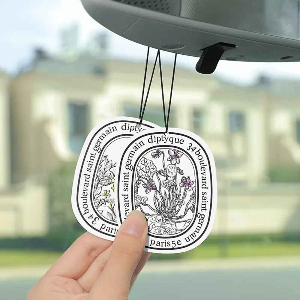 Car Scented Sheet Aroma Paper Vehicle Interior Long-lasting Air Freshener Hanging Decor - Gardenia