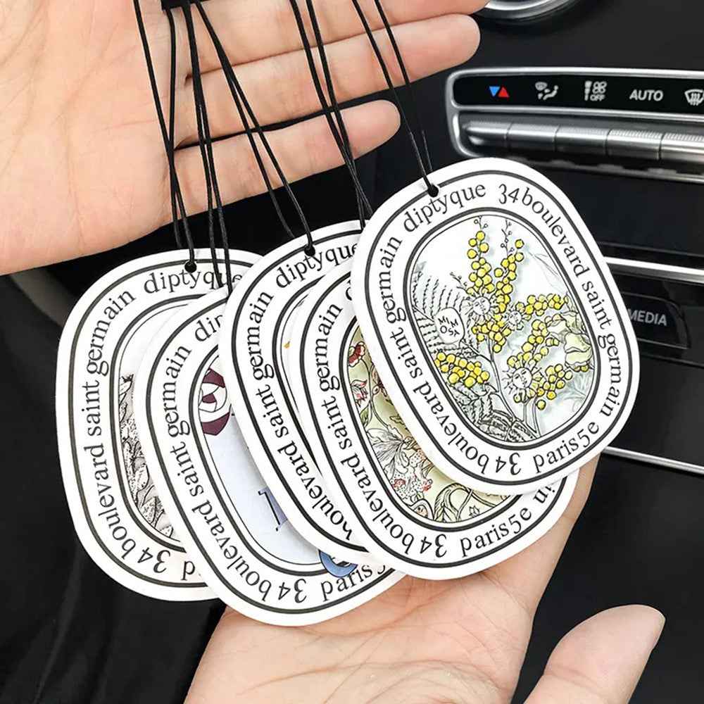 Car Scented Sheet Aroma Paper Vehicle Interior Long-lasting Air Freshener Hanging Decor - Gardenia