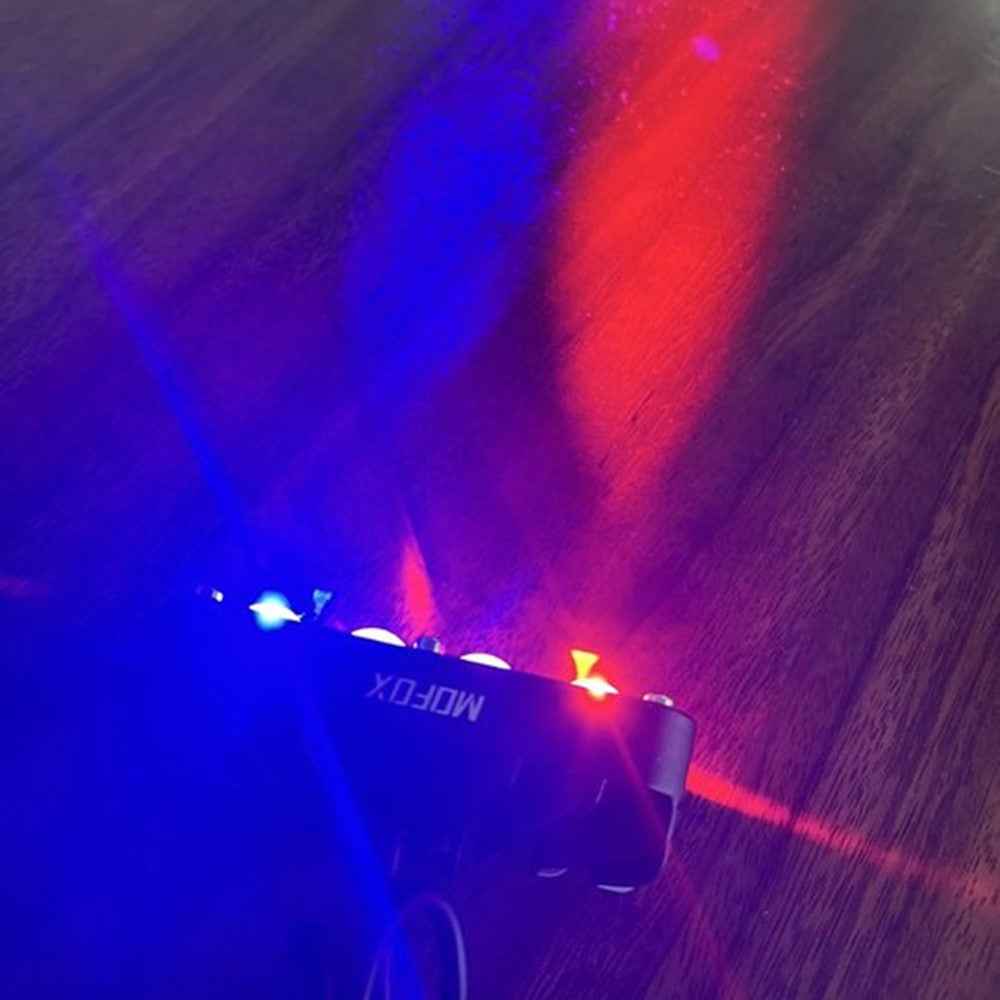 JP-V69 Motorcycle Off-Road Vehicle LED Spotlight Yellow+White Strobe Red+Blue Warning Headlight