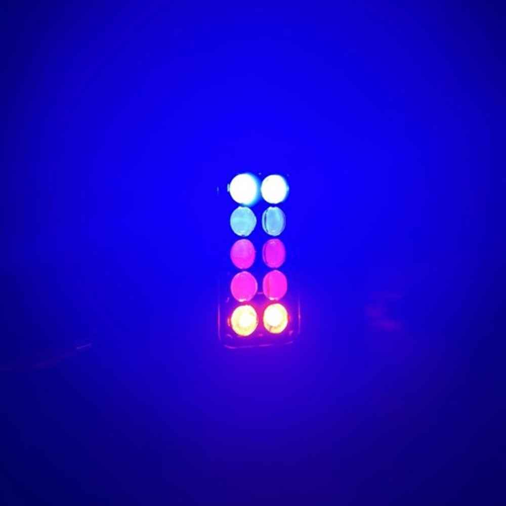 JP-V69 Motorcycle Off-Road Vehicle LED Spotlight Yellow+White Strobe Red+Blue Warning Headlight