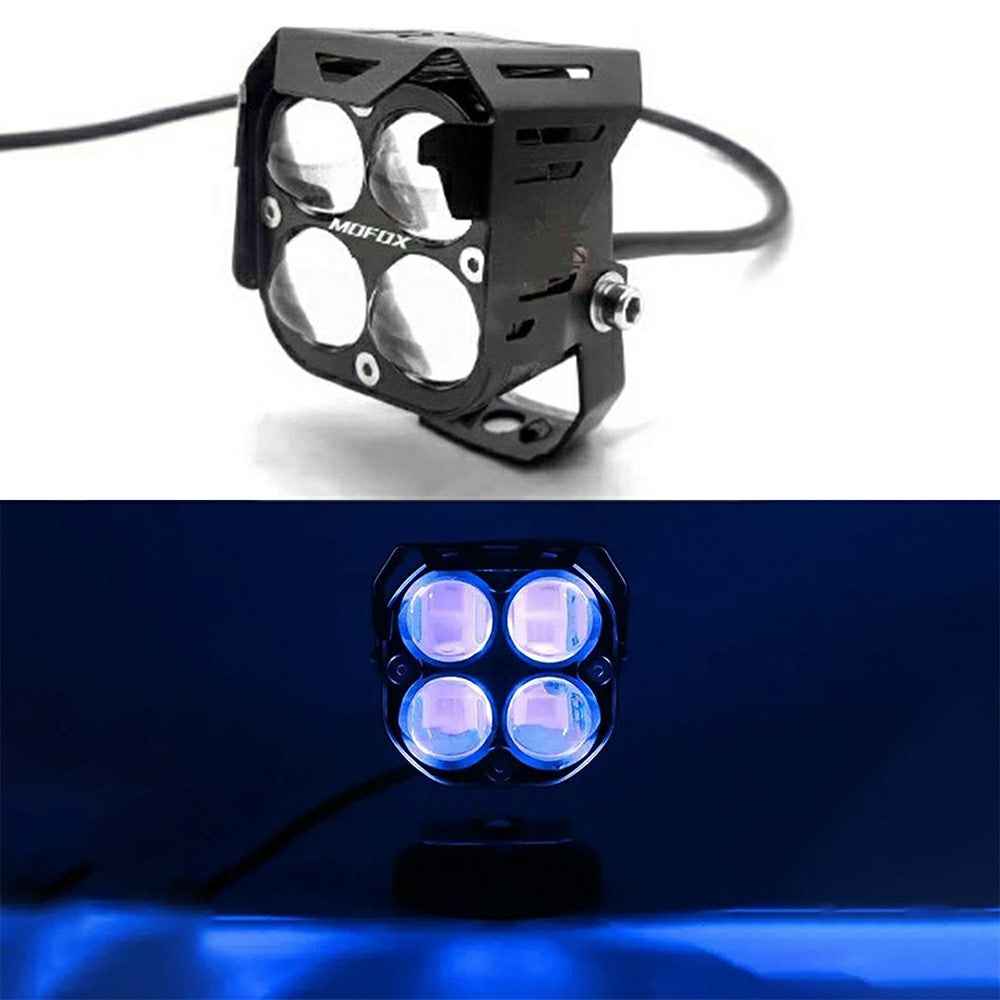 W06 30W High Brightness LED Car Driving Light SUV Off-Road Vehicle Spotlight - White+Yellow+Blue
