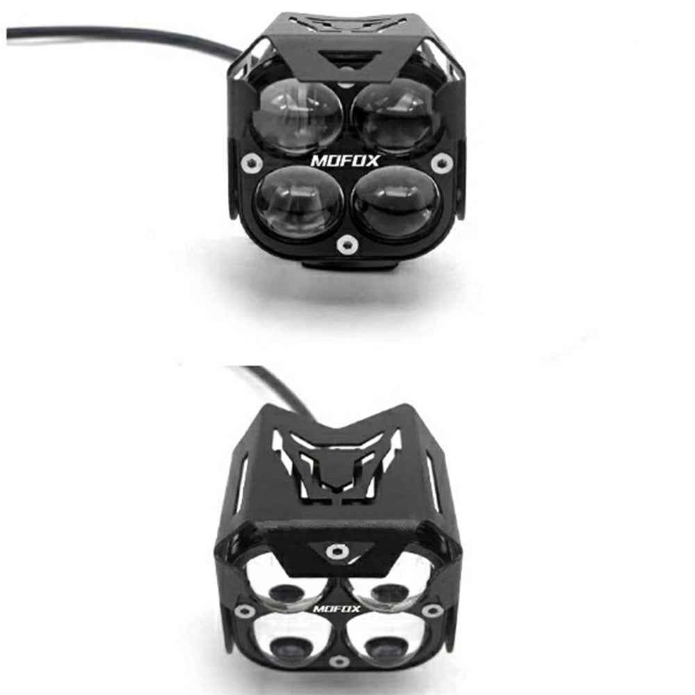 W06 30W High Brightness LED Car Driving Light SUV Off-Road Vehicle Spotlight - White+Yellow+Blue