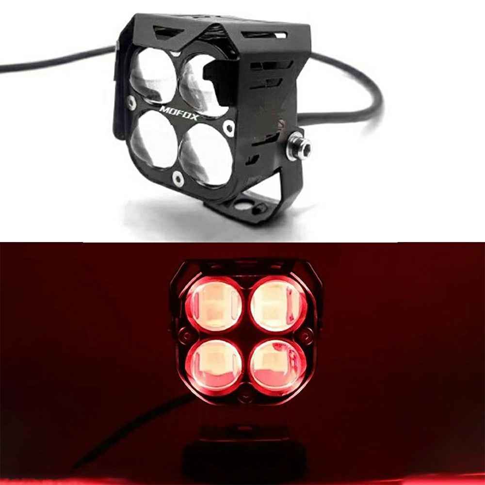 W06 30W High Brightness LED Car Driving Light SUV Off-road Vehicle Spotlight - White+Yellow+Red