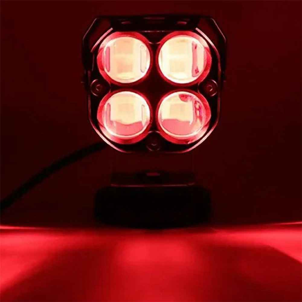 W06 30W High Brightness LED Car Driving Light SUV Off-road Vehicle Spotlight - White+Yellow+Red