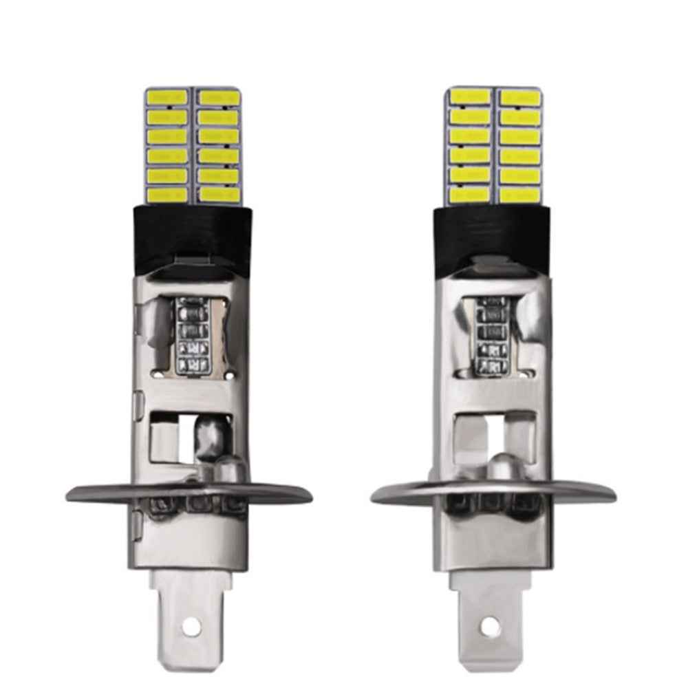 2PCS Car Fog Light 4.8W 6500K White Light 24-LED SMD 4014 Bright Car Clearance Light Lamp - H1 / White