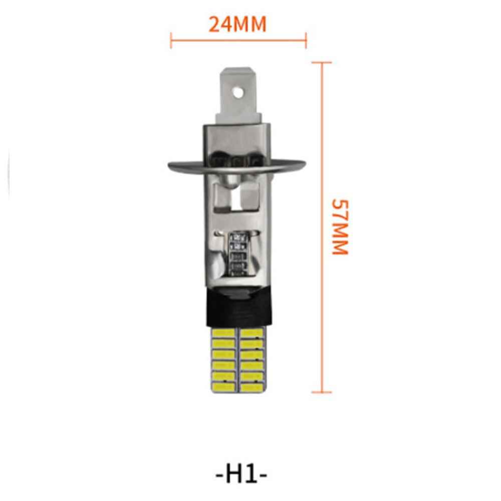 2PCS Car Fog Light 4.8W 6500K White Light 24-LED SMD 4014 Bright Car Clearance Light Lamp - H1 / White