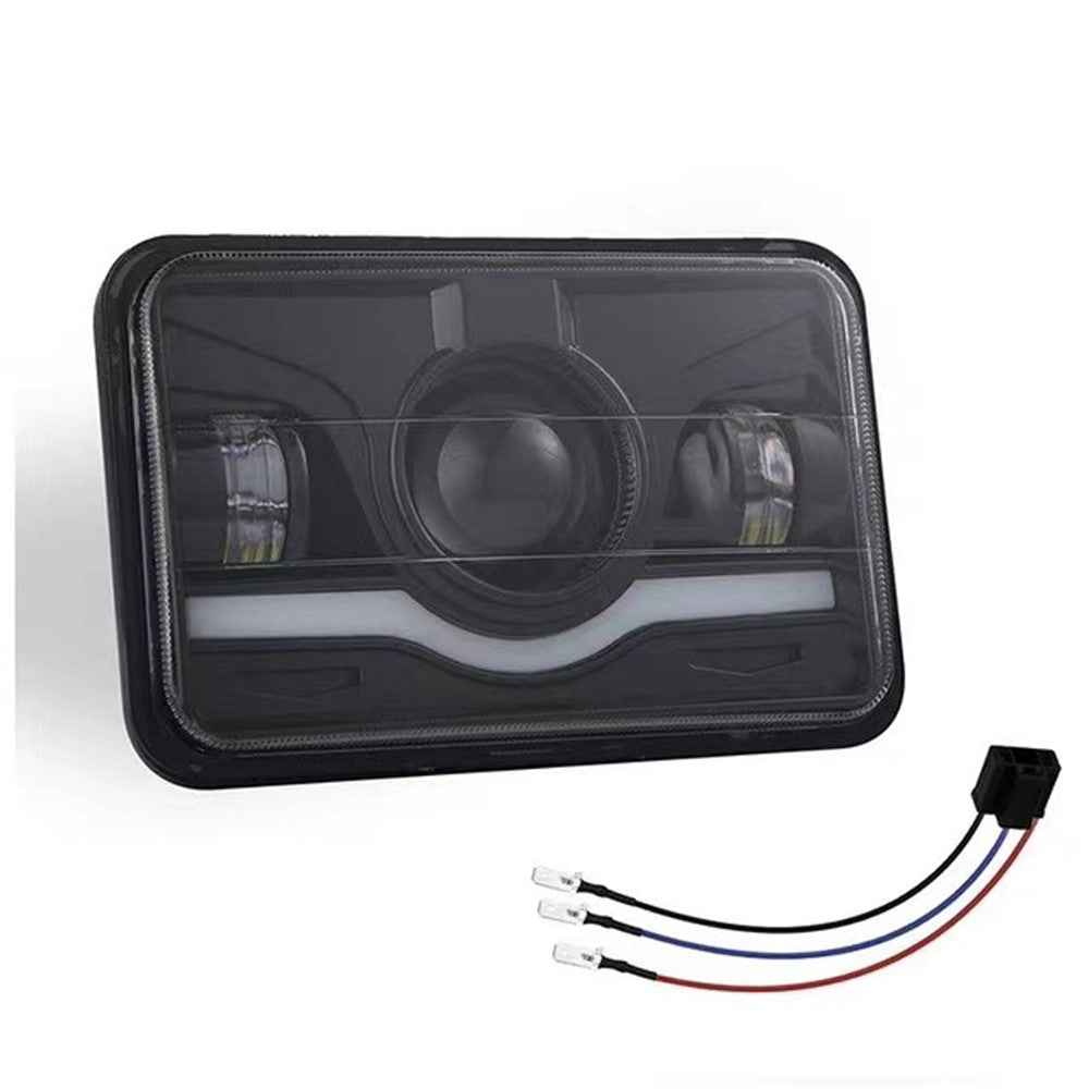 5-Inch 4700LM Car Truck Square LED Headlight Work Light Spotlight with Adapter Cable