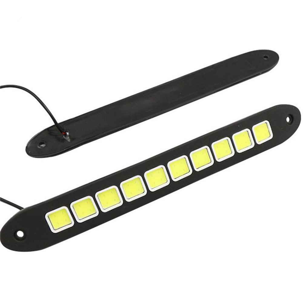 Car Light Strip 10-LED Soft Silicone Flexible SUV Lamp Auto Daytime Running Light for Improving Safety