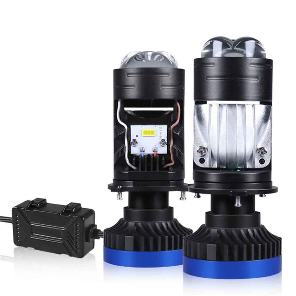 H4 1 Pair High Brightness 12V Car LED Headlight High Beam Low Beam Projector Lamp