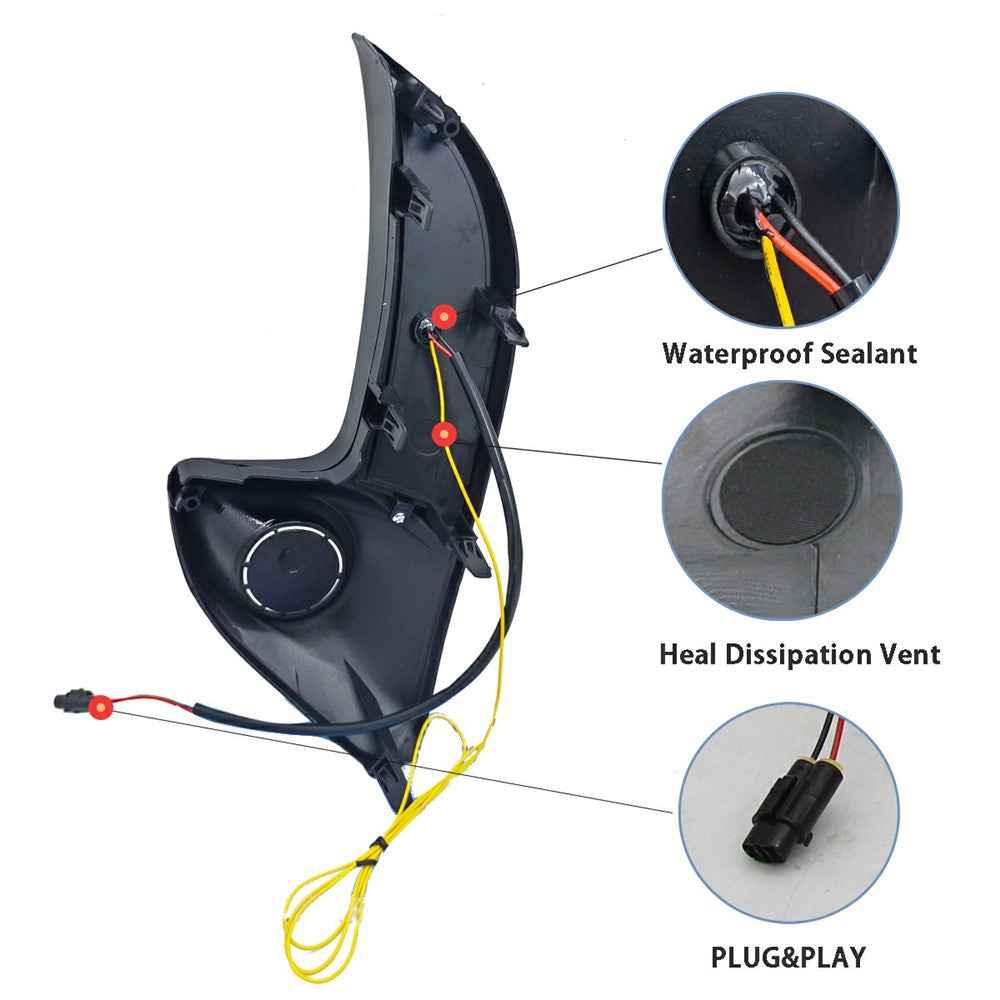 WINAUTO For Toyota Yaris 2020-2021 LED Daytime Running Light Turn Signal Lamp
