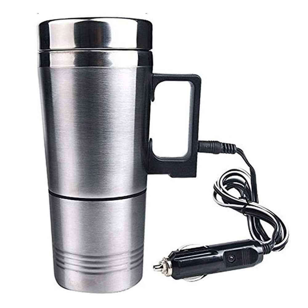 Car Lighter Kettle Boiler Mug Heating Cup Stainless Steel Car Travel Mug for Hot Water Coffee Tea (without FDA Certification) - 24V