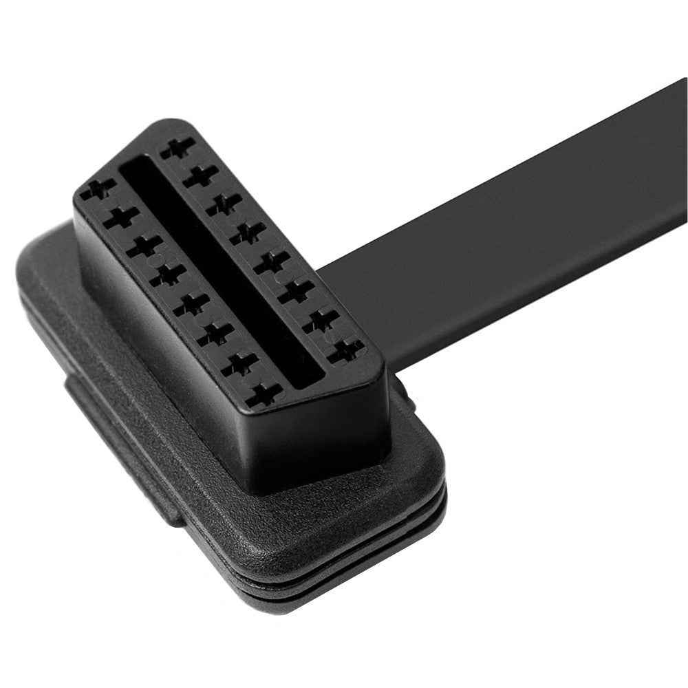 JUNSUNMAY 45cm OBD II 16 Pin Male to Dual Female Cord Adapter Extension Cable with 1 Power Switch