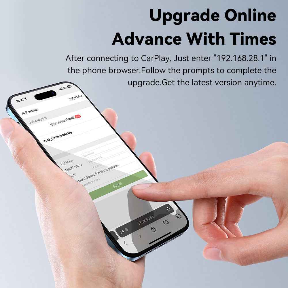 ESSAGER BY960 Aluminum Alloy+Glass WiFi 5G Module Wireless CarPlay Dongle Adapter