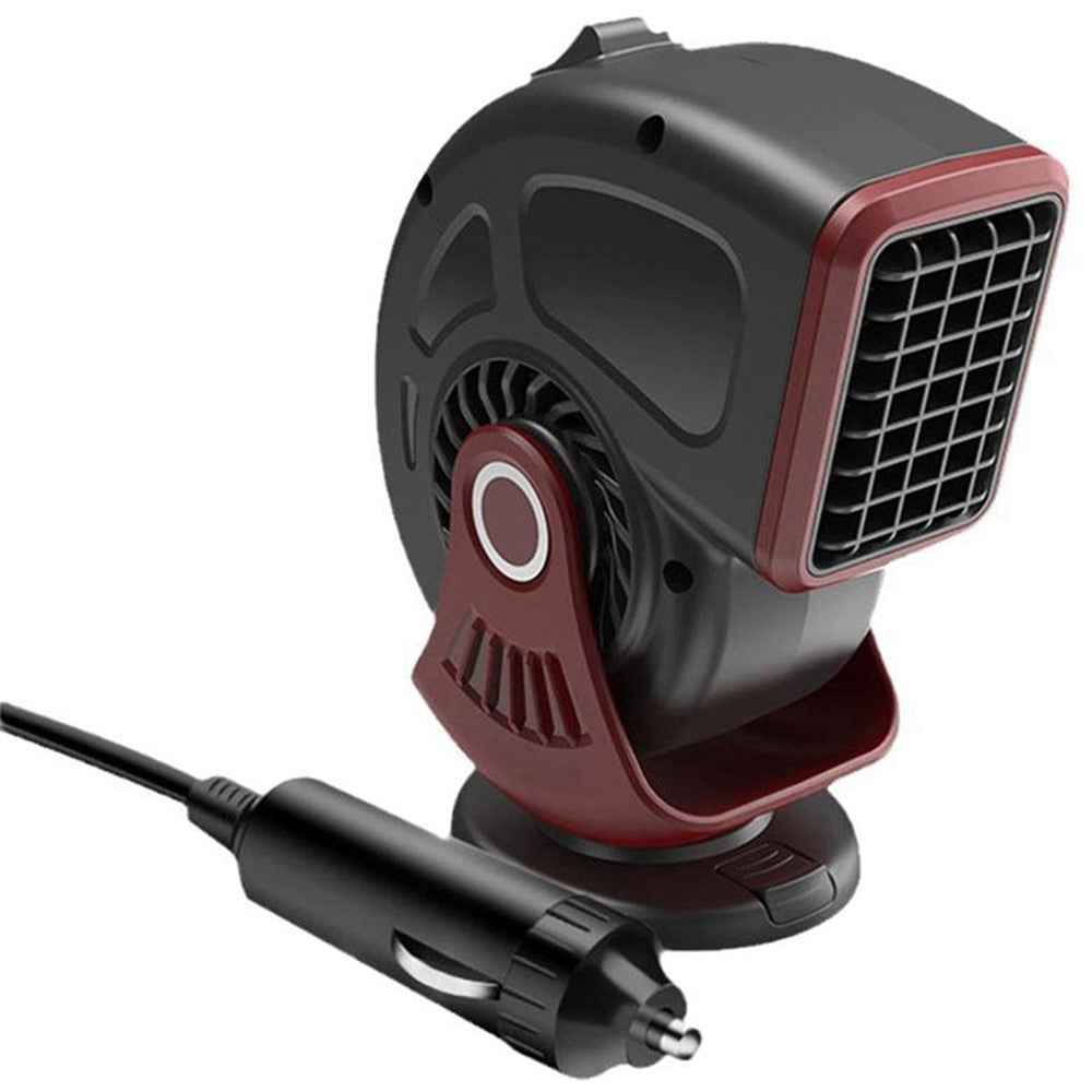 24V Car Heater Windshield Defrosting Defogging Vehicle Interior Heating Fan - Red