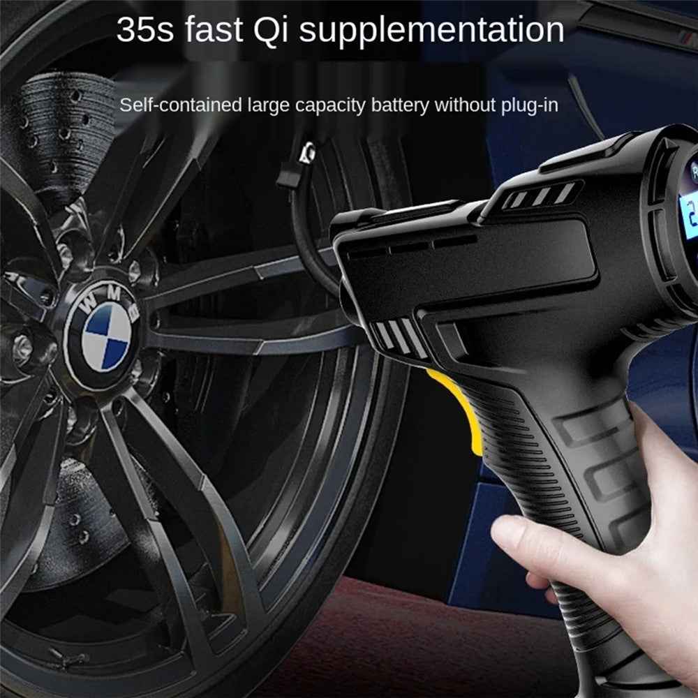 Rechargeable Wireless Electric Air Pump Digital Display Car Motorcycle Bike Tire Inflator